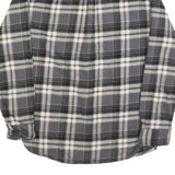 JACHS Mens Grey & Cream Check Shirt M Long Sleeve Cotton Blend Casual
