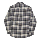 JACHS Mens Grey & Cream Check Shirt M Long Sleeve Cotton Blend Casual