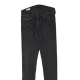 LEVI'S Mens Black Slim Skinny Denim Dark Jeans W28 L31 Zip Cotton Blend