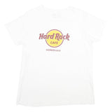 HARD ROCK CAFE Womens White Honolulu Graphic T-Shirt XL Short Sleeve Crew Neck