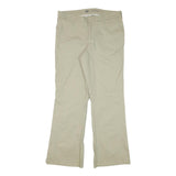DICKIES Womens Regular Fit Beige Cotton Blend Zip Trousers W34 L31 Workwear