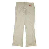 DICKIES Womens Regular Fit Beige Cotton Blend Zip Trousers W34 L31 Workwear