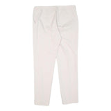 REISS Womens Cotton Slim Cream Trousers W32 L29 Tailored Zip Closure