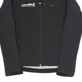 ADIDAS Womens Black Outdoor Jacket UK 6 Polyester Blend Zip Sportswear