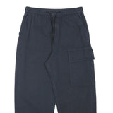 MARC O'POLO Mens Relaxed Navy Blue Drawstring Cargo Trousers W30 L26 Casual