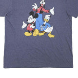 DISNEY Mens Blue Goofy Mickey Donald T-Shirt XL Short Sleeve Crew Neck Cartoon