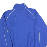 ASICS Mens Blue Cotton Zip Jacket S Plain Sports Casual Lightweight Training