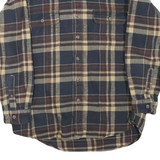 FIELD & STREAM Mens Blue Beige Plaid Shirt M Cotton Blend Button Closure Long