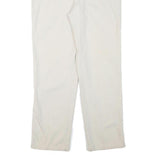 Womens Cotton Blend White Regular Straight Trousers W31 L28 Casual Wear