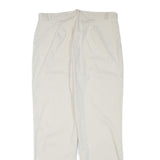 Womens Cotton Blend White Regular Straight Trousers W31 L28 Casual Wear