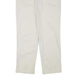 Womens Cotton Blend White Regular Straight Trousers W31 L28 Casual Wear