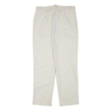 Womens Cotton Blend White Regular Straight Trousers W31 L28 Casual Wear