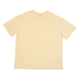KARL KANI Mens Beige Cotton Blend T-Shirt S Short Sleeve Crew Neck Minimal Logo