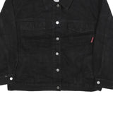 ASHLEY BLUES Womens Black Button Cotton Blend Jacket XL Casual Classic Style