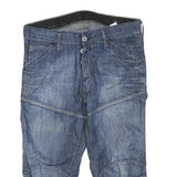 G-STAR Mens Blue Denim Casual Shorts M W34 Stylish Cotton Blend Comfortable