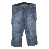 G-STAR Mens Blue Denim Casual Shorts M W34 Stylish Cotton Blend Comfortable