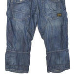 G-STAR Mens Blue Denim Casual Shorts M W34 Stylish Cotton Blend Comfortable