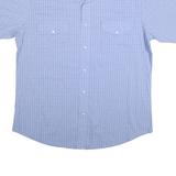 WRANGLER Mens Blue Check Shirt XL Cotton Blend Comfortable Casual