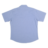 WRANGLER Mens Blue Check Shirt XL Cotton Blend Comfortable Casual