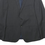 JOOP! Mens Black Wool Blend Tailored Jacket L Button Formal Classic Blazer