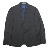 JOOP! Mens Black Wool Blend Tailored Jacket L Button Formal Classic Blazer