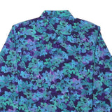 DELMOD Womens Blue & Green Floral Shirt Long Sleeve Collared XL Casual
