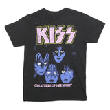KISS Mens Black Kiss Creatures Of The Night Graphic T-Shirt S Short Sleeve Crew