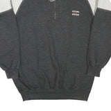 ACTIVE Mens Grey & White Future System 1/4 Zip XL Cotton Blend Sweatshirt