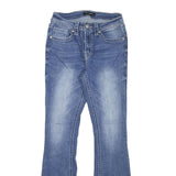 FIRE AND RAIN Womens Jeans Blue Slim Flared Denim Medium W24 L29 Embroidered