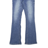 FIRE AND RAIN Womens Jeans Blue Slim Flared Denim Medium W24 L29 Embroidered