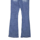FIRE AND RAIN Womens Jeans Blue Slim Flared Denim Medium W24 L29 Embroidered