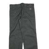 DICKIES Mens Cotton Blend Black Slim Straight Trousers W33 L32 Workwear