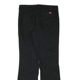 DICKIES Womens Cotton Blend Black Regular Fit Bootcut Trousers W33 L32