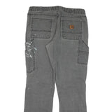 CARHARTT Mens Cotton Blend Grey Regular Straight Trousers W34 L31 Workwear