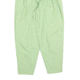 BLONDE 53 Womens Cotton Green Striped Relaxed Tapered Trousers W26 L27
