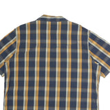 WOOLRICH Mens Blue & Yellow Check Shirt XL Casual Cotton Short Sleeve