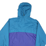COLUMBIA Mens Blue & Purple Outdoor Jacket L Nylon Zip Hooded Plain Lightweight