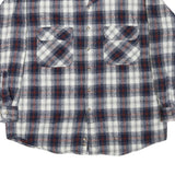 FIELD & STREAM Mens Blue & Red Plaid Shirt L Button Pocket Flannel Casual