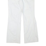 DKNY Womens White Relaxed Flared Denim Cotton Blend Light Wash Jeans W36 L31
