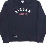 RUSSELL ATHLETIC Mens Navy Blue Viggan Hockey Pullover Hoodie S Est. 1930