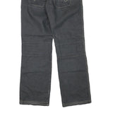 Womens Regular Fit Black Denim Jeans W32 L32 Cotton Blend Zip Pockets Casual