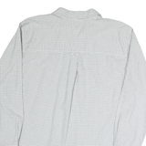 CHAPS Mens White & Green Checked Shirt L Cotton Casual Long Sleeve Classic