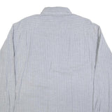 JUPITER Mens Grey Pinstripe Shirt XL Cotton Blend Classic Button Shirt