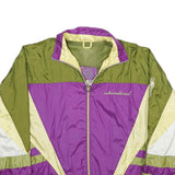 NIKE Womens Purple Green & Cream Vintage Track Jacket XS Nylon Colourblock Zip