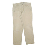 CARHARTT Mens Relaxed Fit Beige Cotton Blend Workwear Trousers W33 L30 Durable