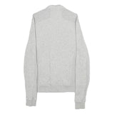 CALVIN KLEIN JEANS Mens Grey Cotton Blend Zip Sweatshirt M Casual Lightweight