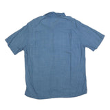 BATIK BAY Mens Blue Rayon Shirt L Hawaiian Style Relaxed Fit Summer Casual