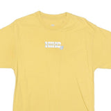 NIKE Mens Yellow Graphic T-Shirt L Short Sleeve Crew Neck Cotton Blend Casual