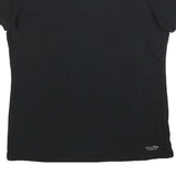 CALVIN KLEIN Womens Black Cotton Blend T-Shirt L Short Sleeve Crew Neck Plain