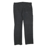 DICKIES Womens Jeans Black Regular Straight Denim W38 L32 Workwear Zip Closure